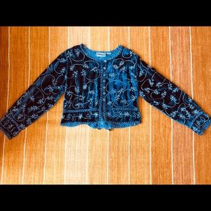 Vintage Embroidered Velvet Top